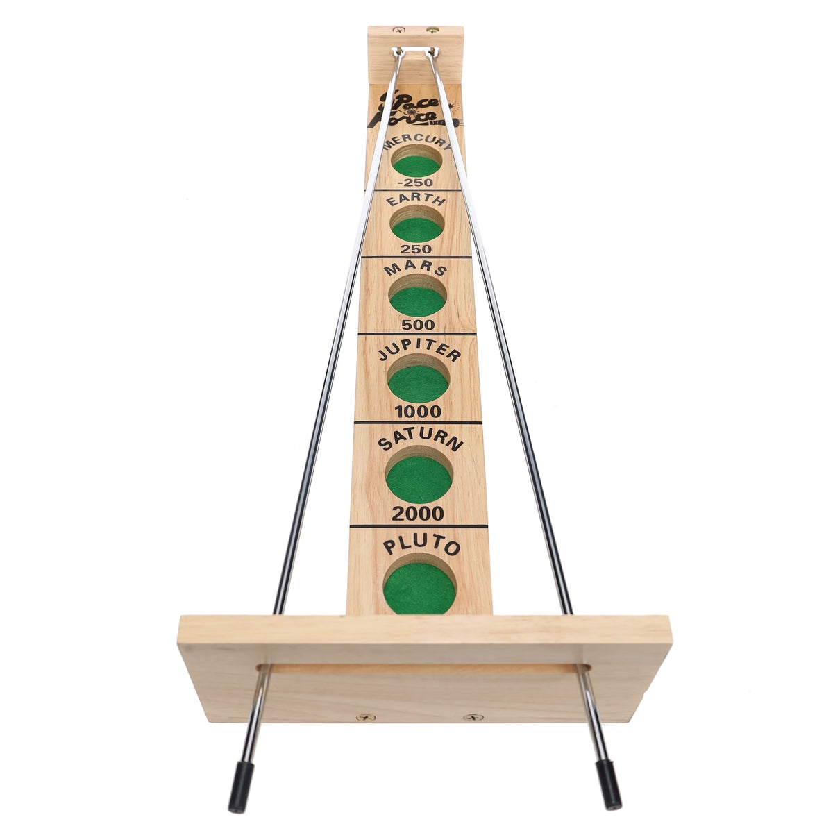 Shoot the Moon, Solid Natural Wood Rolling Ball Game for Family Game Night, 18 Inches