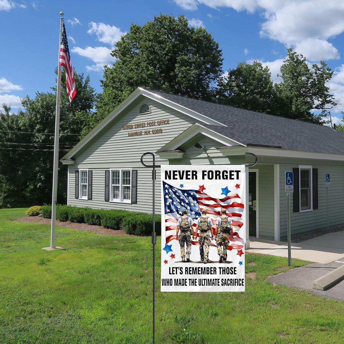 Memorial Day Flag Never Forget 911 Garden Flags Veteran Day Commemoration Day Outdoor Garden Decorative 12 X 18Inch