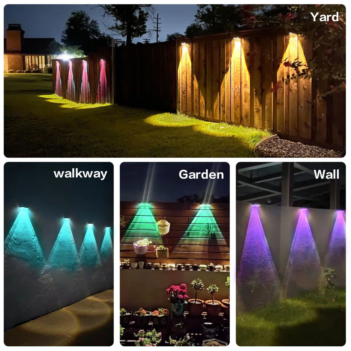 Qocolhg Solar Lights Outdoor Waterproof, Motion Sensor Wireless Solar Wall Light, Dusk to Dawn Outdoor Security Wall Lamps Fence Lights Solar Gutter Light for Corridor Balcony Courdyard Garage Patio