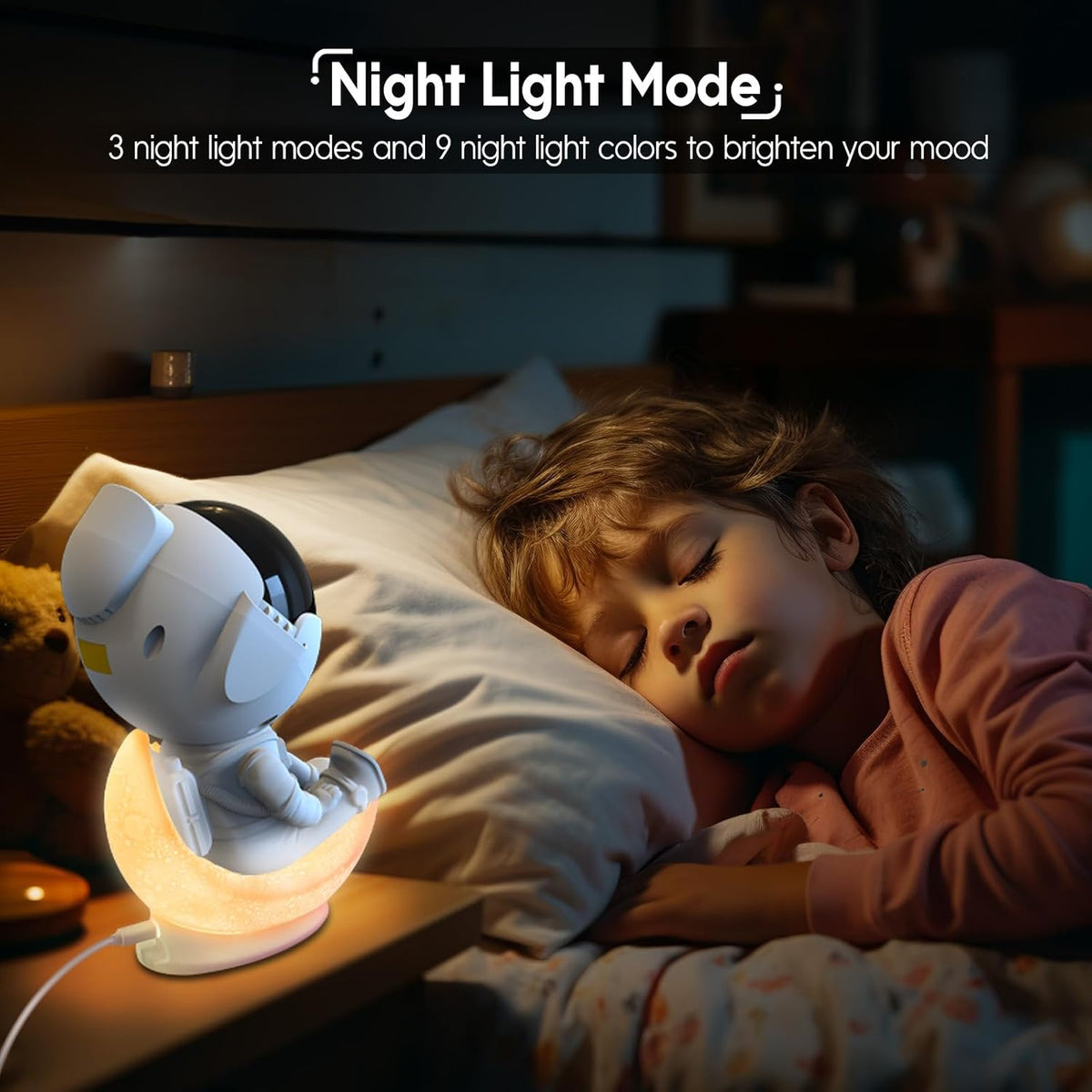 Astronaut Galaxy Star Projector, Night Light Projector for Kids | 33 Lighting Effects, Sound Activated, Remote Control, Auto-Off Timer, Room Decor Aesthetic, Gifts for Kids Adults Christmas