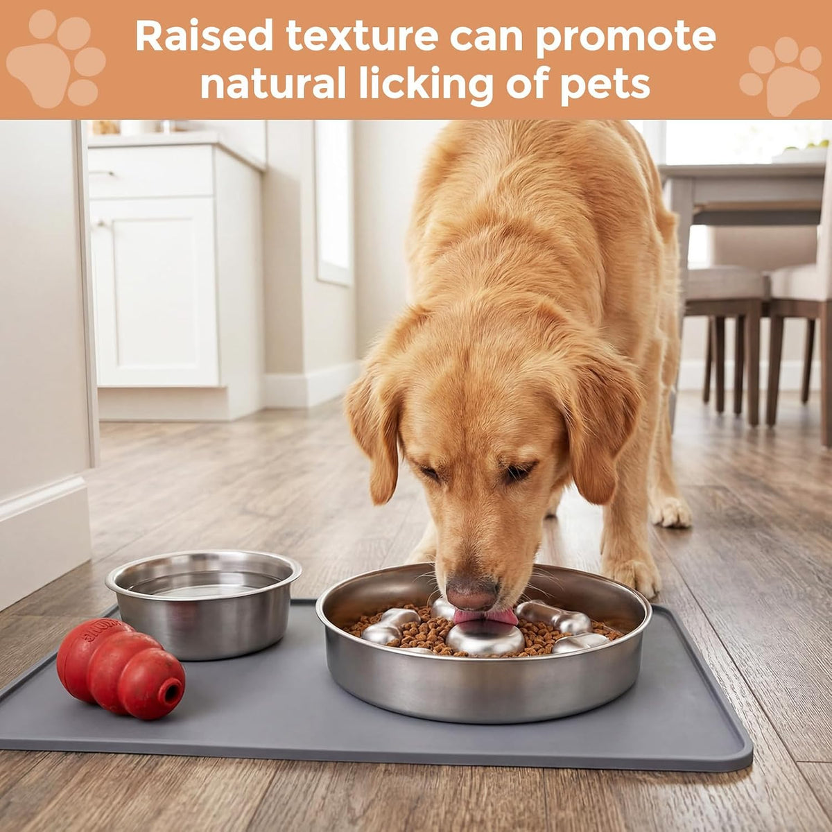 2 Pack Stainless Steel Slow Feeder Bowls for Dogs Cats, 3 Cups Heavy Duty Large Capacity Slow Feed, Durable Chew Proof Design for Fast Eaters, Anxiety Relief, Calm Feeding, Dishwasher Safe