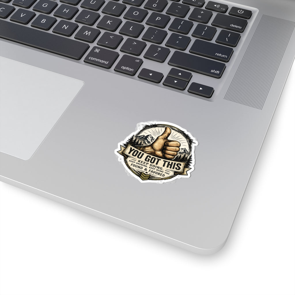 You Got This Thumbs-Up Sticker — Motivational Kiss-Cut Vinyl Decal for Laptops, Water Bottles & Journals
