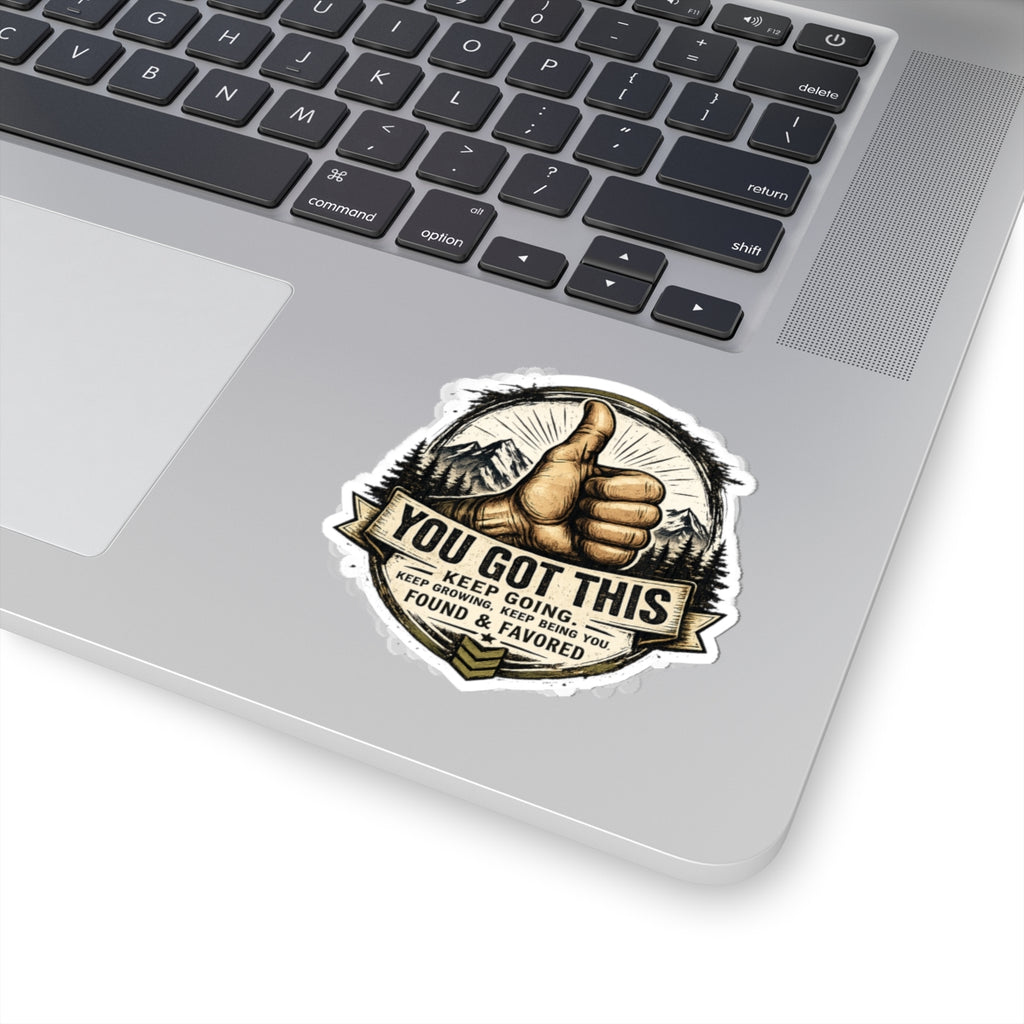 You Got This Thumbs-Up Sticker — Motivational Kiss-Cut Vinyl Decal for Laptops, Water Bottles & Journals