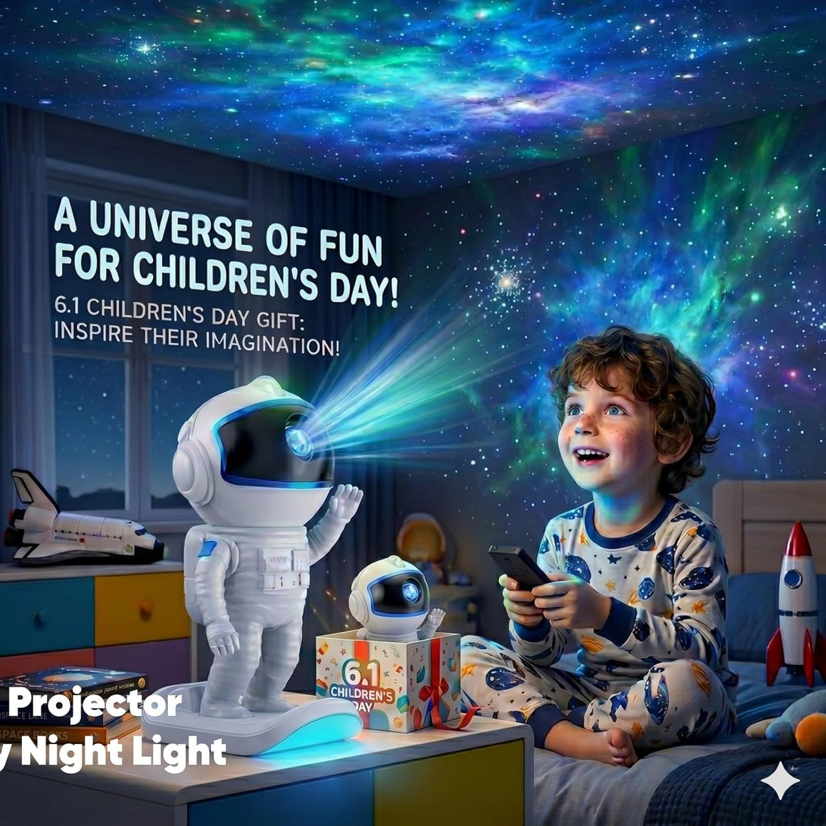 Astronaut Galaxy Projector, Star Night Light for Kids Bedroom | Galaxy Light Projector with Timer Remote, Teen Girls Gifts Trendy Stuff for Boys Adults Christmas Birthday Room Decor