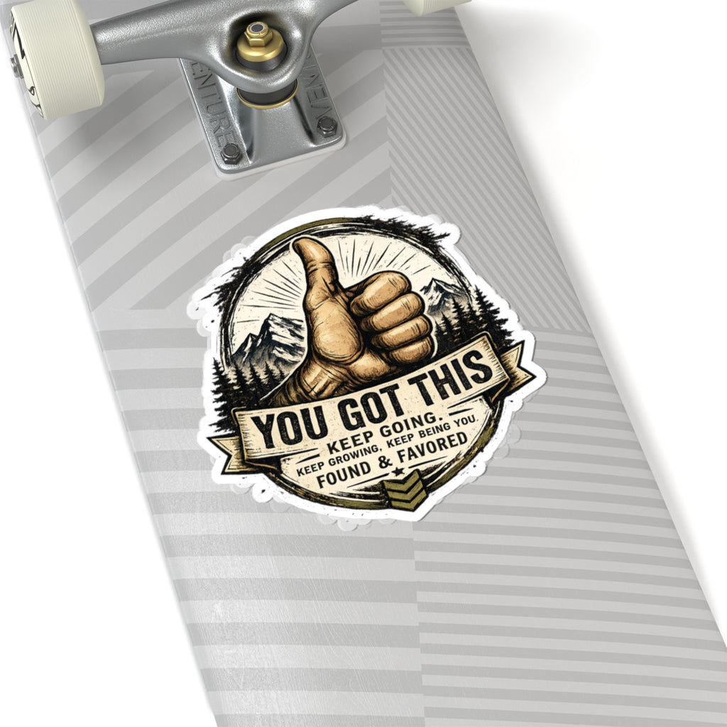 You Got This Thumbs-Up Sticker — Motivational Kiss-Cut Vinyl Decal for Laptops, Water Bottles & Journals