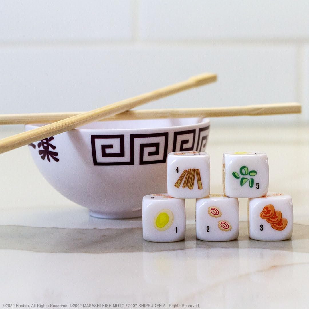 YAHTZEE: Naruto Shippuden | Collectible Ramen Bowl Dice Cup | Classic Family Dice Game Based on Anime Show | Great for Family Game Night | Officially-Licensed Naruto Game & Merchandise