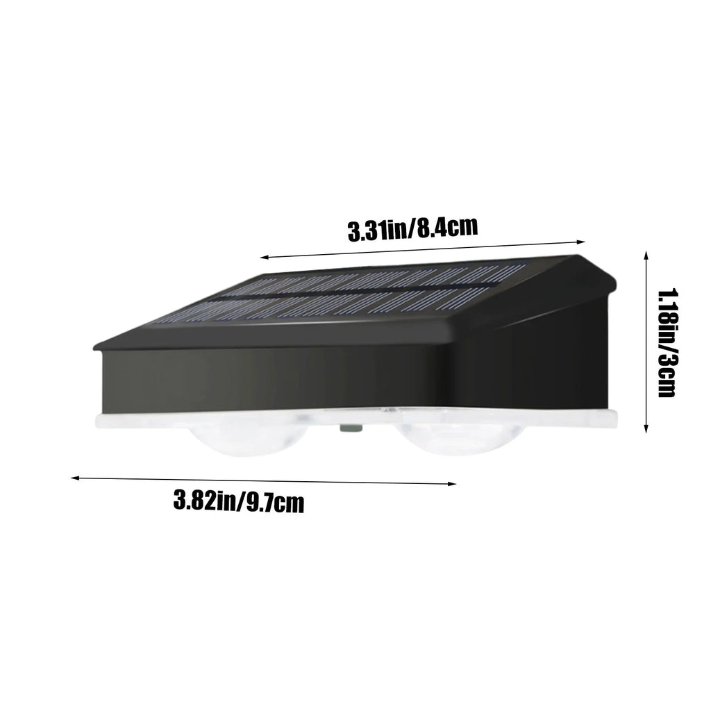Qocolhg Solar Lights Outdoor Waterproof, Motion Sensor Wireless Solar Wall Light, Dusk to Dawn Outdoor Security Wall Lamps Fence Lights Solar Gutter Light for Corridor Balcony Courdyard Garage Patio