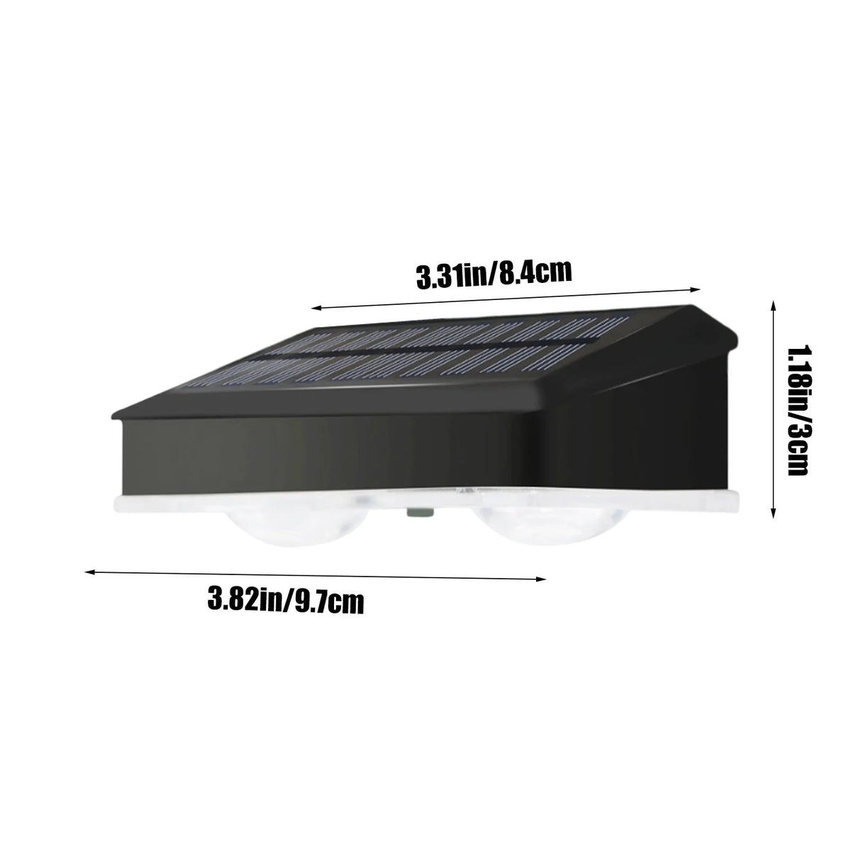 Qocolhg Solar Lights Outdoor Waterproof, Motion Sensor Wireless Solar Wall Light, Dusk to Dawn Outdoor Security Wall Lamps Fence Lights Solar Gutter Light for Corridor Balcony Courdyard Garage Patio