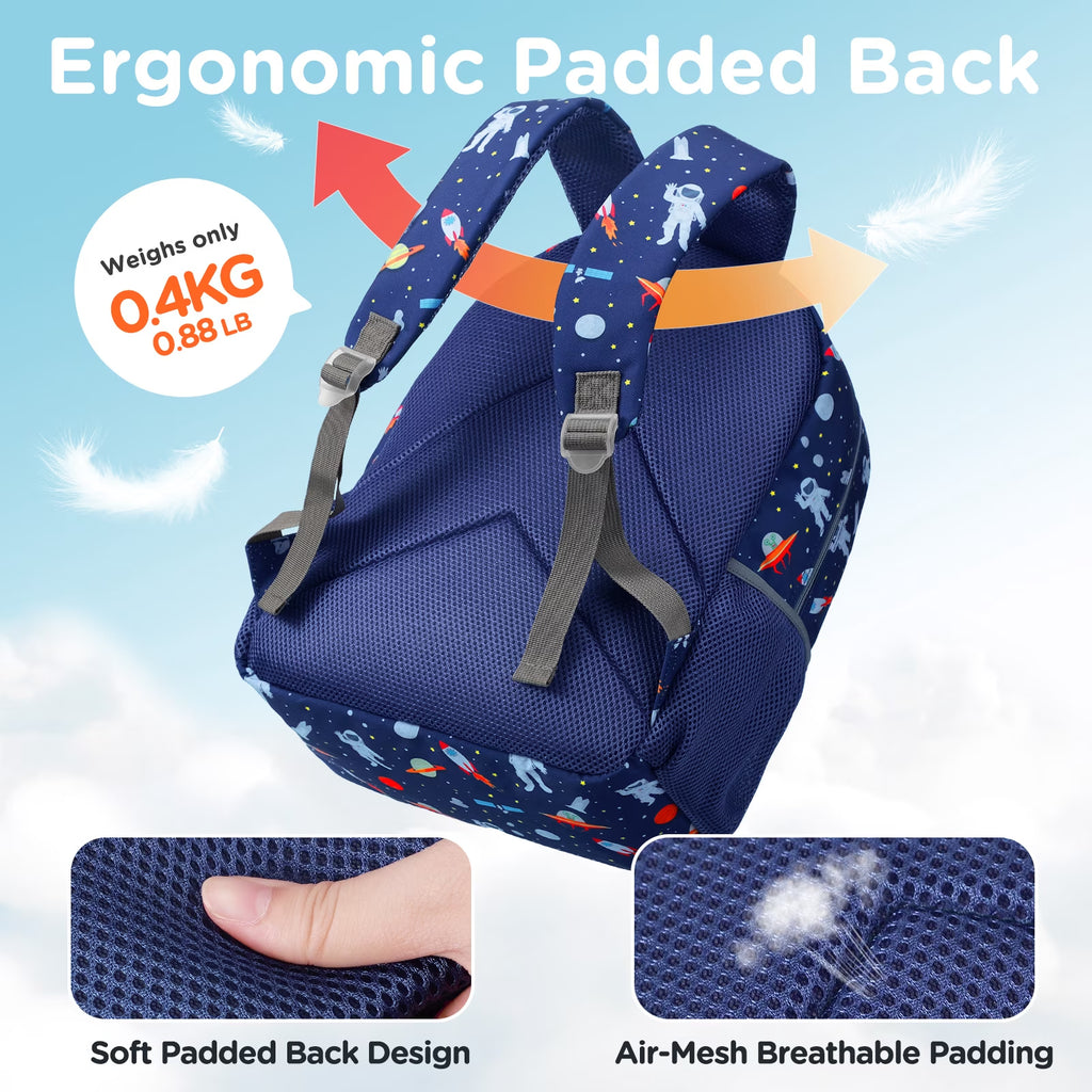 Kids Backpack for Boys, Space Waterproof Toddler Bookbag for Kids School Backpacks