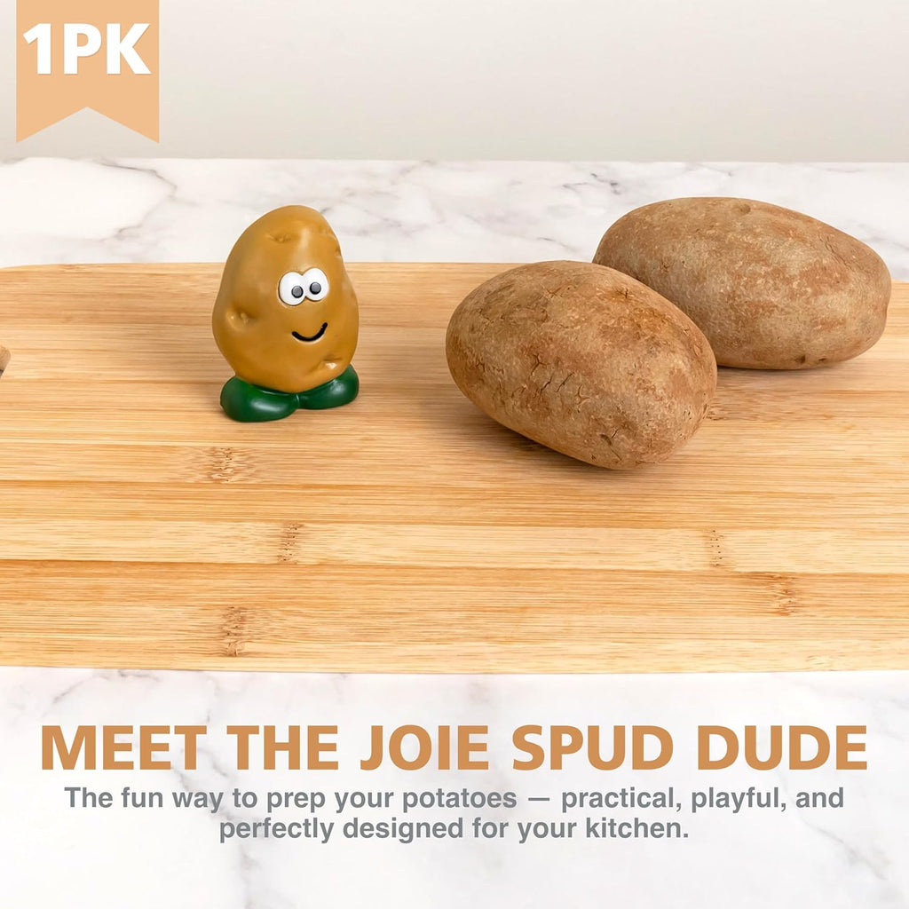 Spud Dude Potato Brush, Compact Handheld Produce Scrubber | Cleans Vegetables and Fruits with Gentle Nylon Bristles, Tough on Dirt but Preserves Nutrients, Bpa-Free