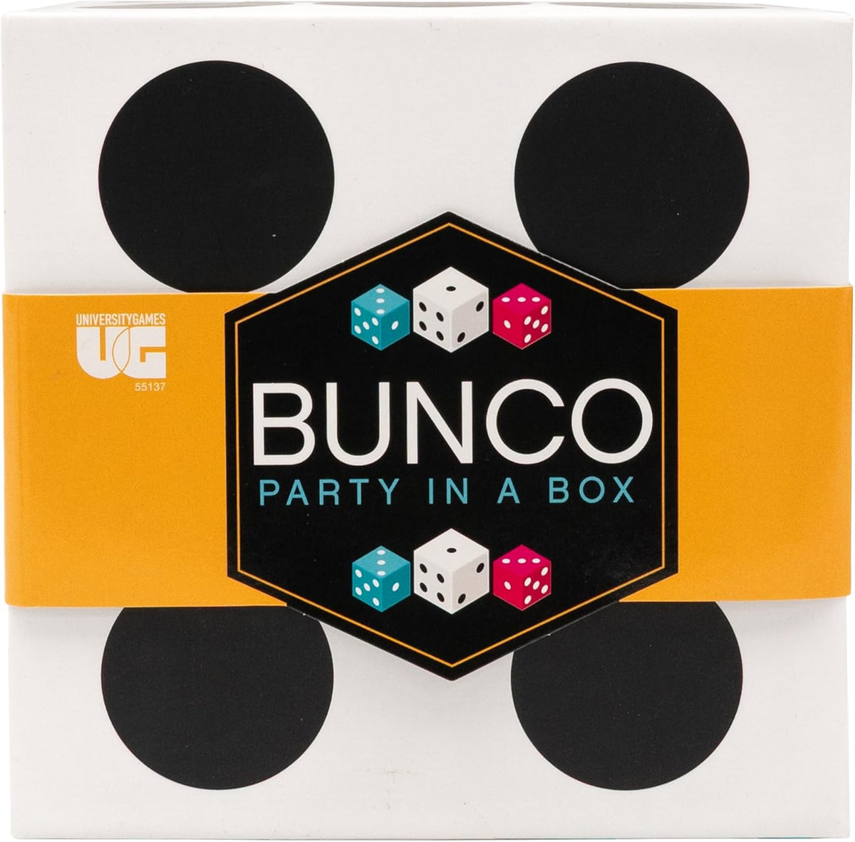 | Bunco Party in a Box Game, for Ladies Night with the Girls, Complete with Fuzzy Die! for 2 to 12 Players Ages 8 and Up, White