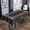 Poker Tablecloth Casino Tablecloth Poker Playmat Playing Cards Decorations Poker Night Table Mat Las Vegas Game Night Supplies Party Decor Playmat for Bachelor Party Game Night 9Ft X 5Ft