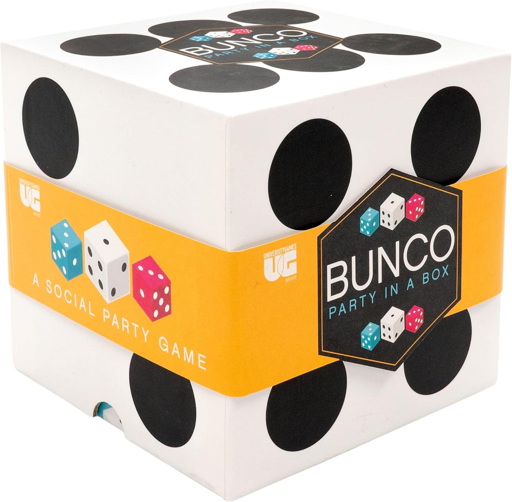 | Bunco Party in a Box Game, for Ladies Night with the Girls, Complete with Fuzzy Die! for 2 to 12 Players Ages 8 and Up, White