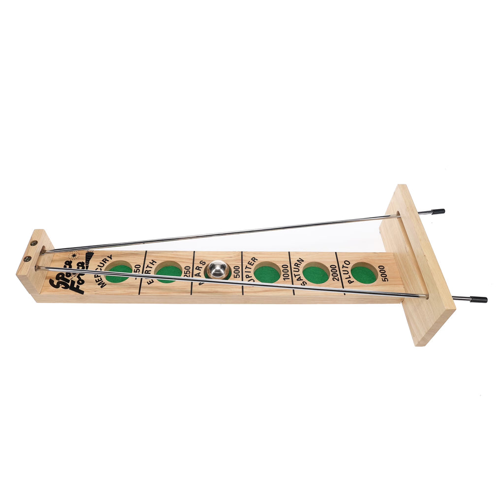 Shoot the Moon, Solid Natural Wood Rolling Ball Game for Family Game Night, 18 Inches