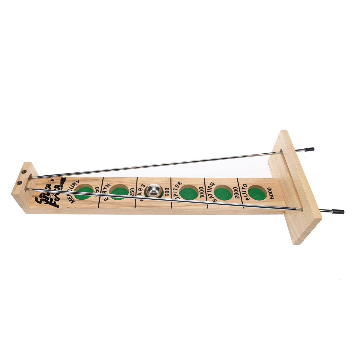 Shoot the Moon, Solid Natural Wood Rolling Ball Game for Family Game Night, 18 Inches