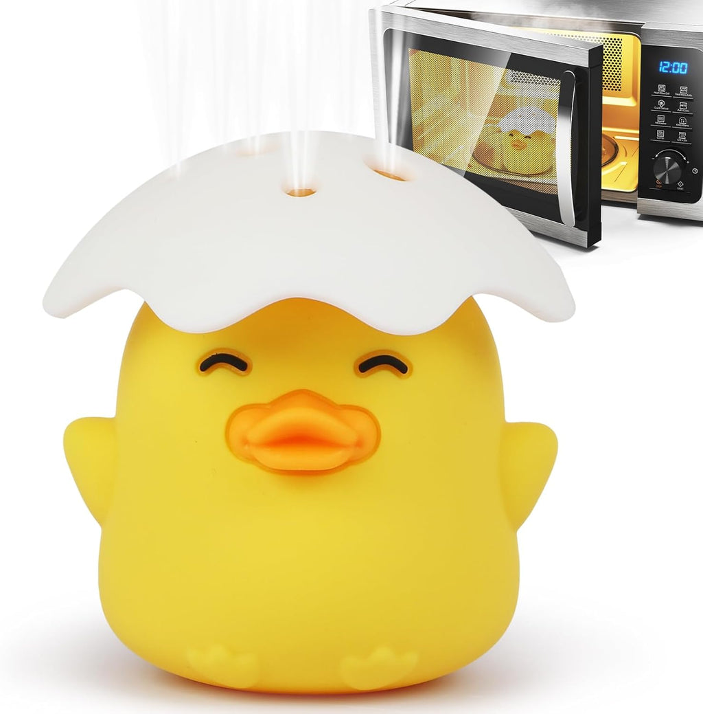 Microwave Steam Cleaner, Duck Microwave Cleaner for Inside, Yellow | Just Add Vinegar and Water, Cut Cleaning Time by Half, Kitchen Gifts Accessories Gadgets