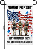 Memorial Day Flag Never Forget 911 Garden Flags Veteran Day Commemoration Day Outdoor Garden Decorative 12 X 18Inch
