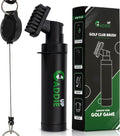 Golf Club Cleaner Brush with Water Spray - Heavy Duty Golf Brush and Groove Cleaner with Retractable Clip and 150Ml Water Capacity - Multi Use Groove Cleaning Tool for Clubs, Balls & Golf Accessories