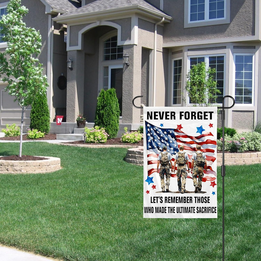 Memorial Day Flag Never Forget 911 Garden Flags Veteran Day Commemoration Day Outdoor Garden Decorative 12 X 18Inch