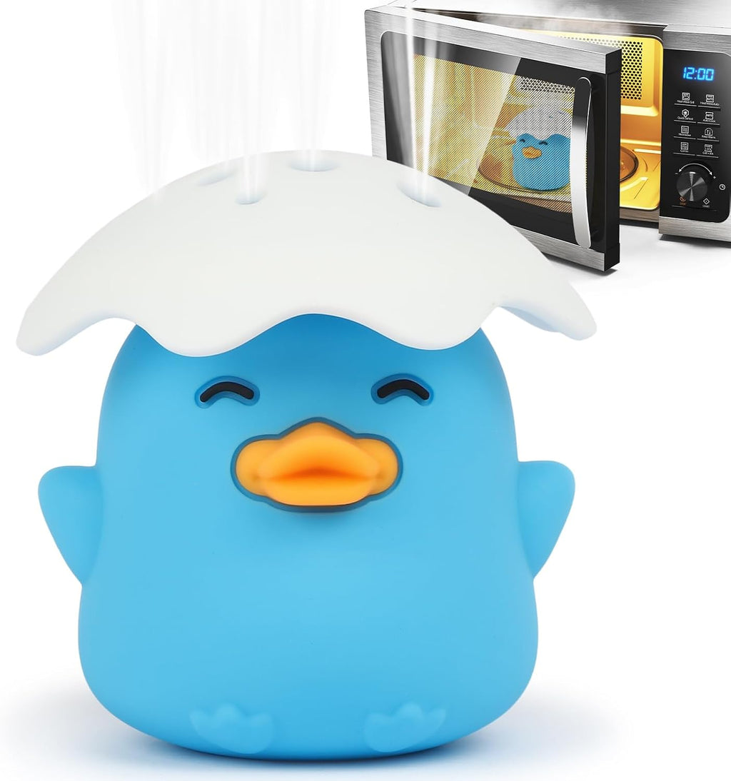 Microwave Steam Cleaner, Duck Microwave Cleaner for Inside, Blue | Just Add Vinegar and Water, Cut Cleaning Time by Half, Kitchen Gifts Accessories Gadgets