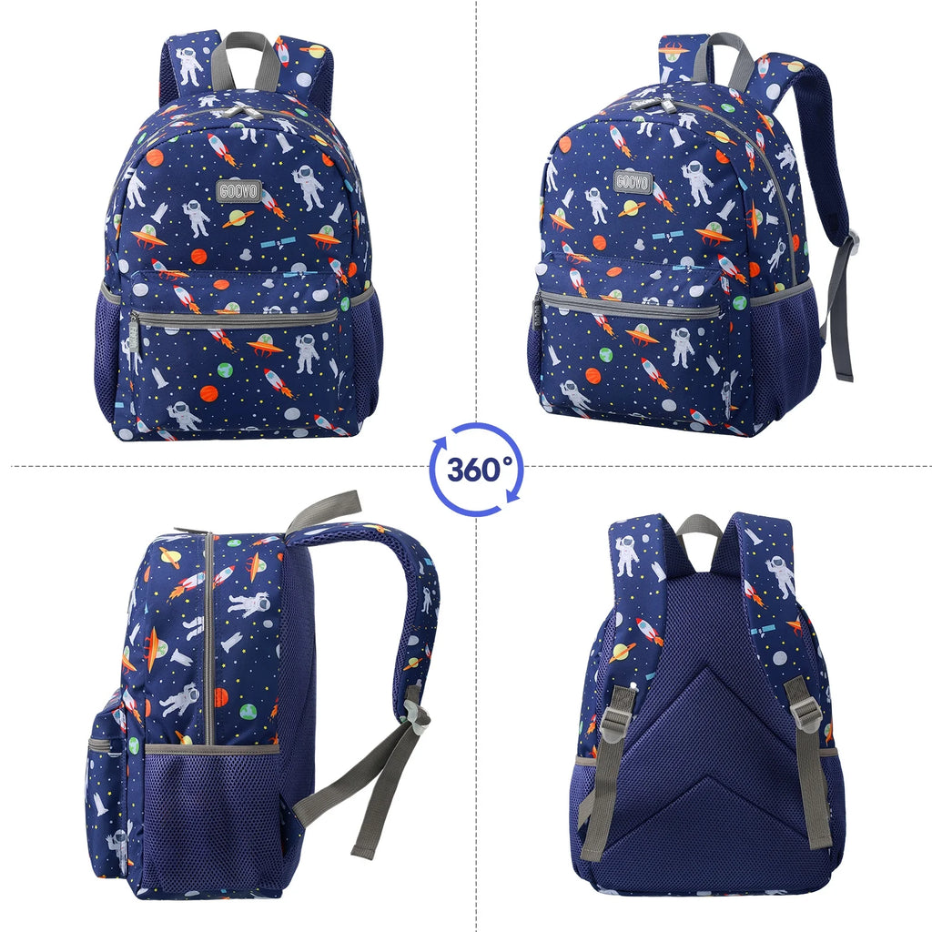 Kids Backpack for Boys, Space Waterproof Toddler Bookbag for Kids School Backpacks
