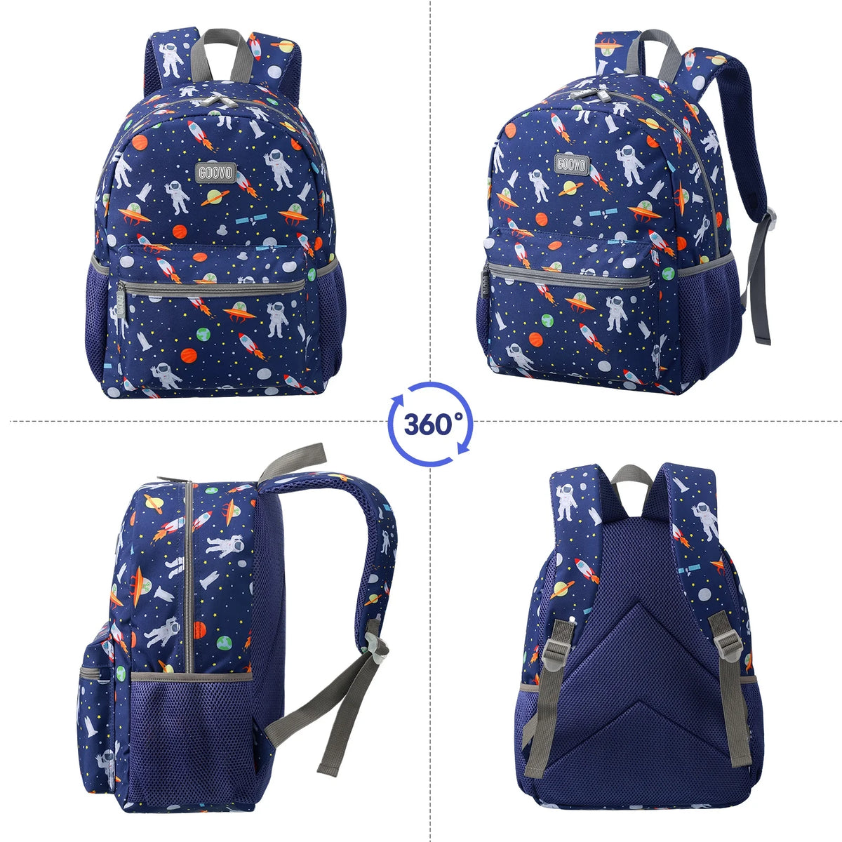 Kids Backpack for Boys, Space Waterproof Toddler Bookbag for Kids School Backpacks