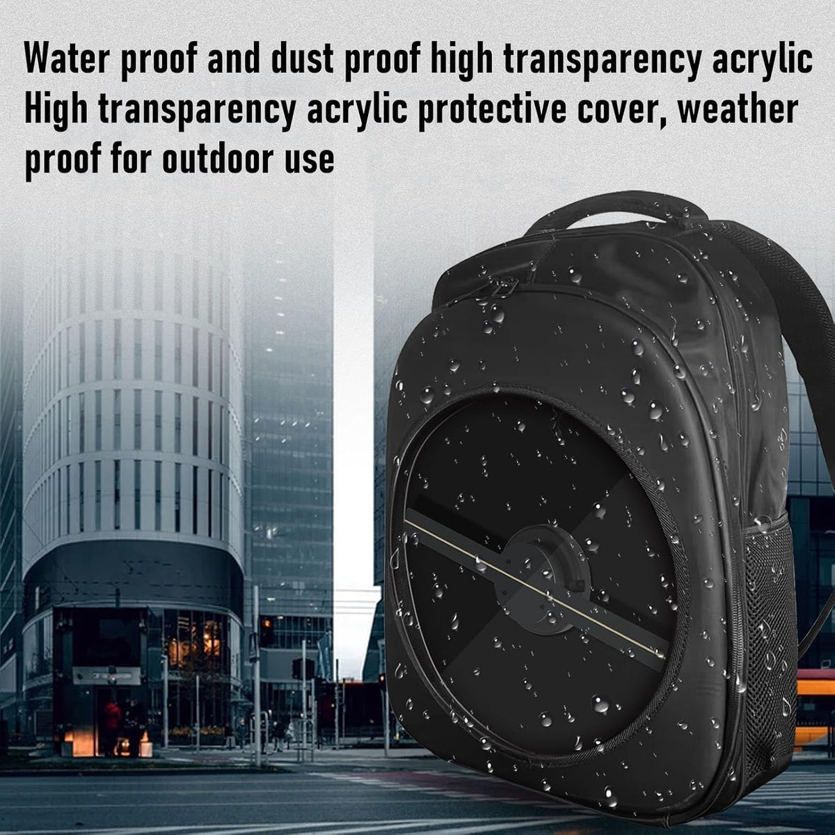 3D Hologram Fan LED Backpack, 1080 X 448 Holographic Projector Advertising Bag with Remote Control, for Business Party Trade Show