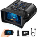 4K Night Vision Goggles for Adult,1000Ft View Range Night Vision Binoculars | Infrared Binoculars with 5000Mah Rechargeable Battery,16X Zoom,32Gb TF Card,Photo&Video Recording,Compact,Ideal Gifts for Men