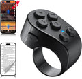 Tiktok Scrolling Ring Remote Control, Page Turner for Ipad Iphone Tablets | Wireless Camera Remote, Bluetooth Scrolling Ring for Tiktok Youtube Instagram Ios Android, Ergonomic Flexible Ring (Black)
