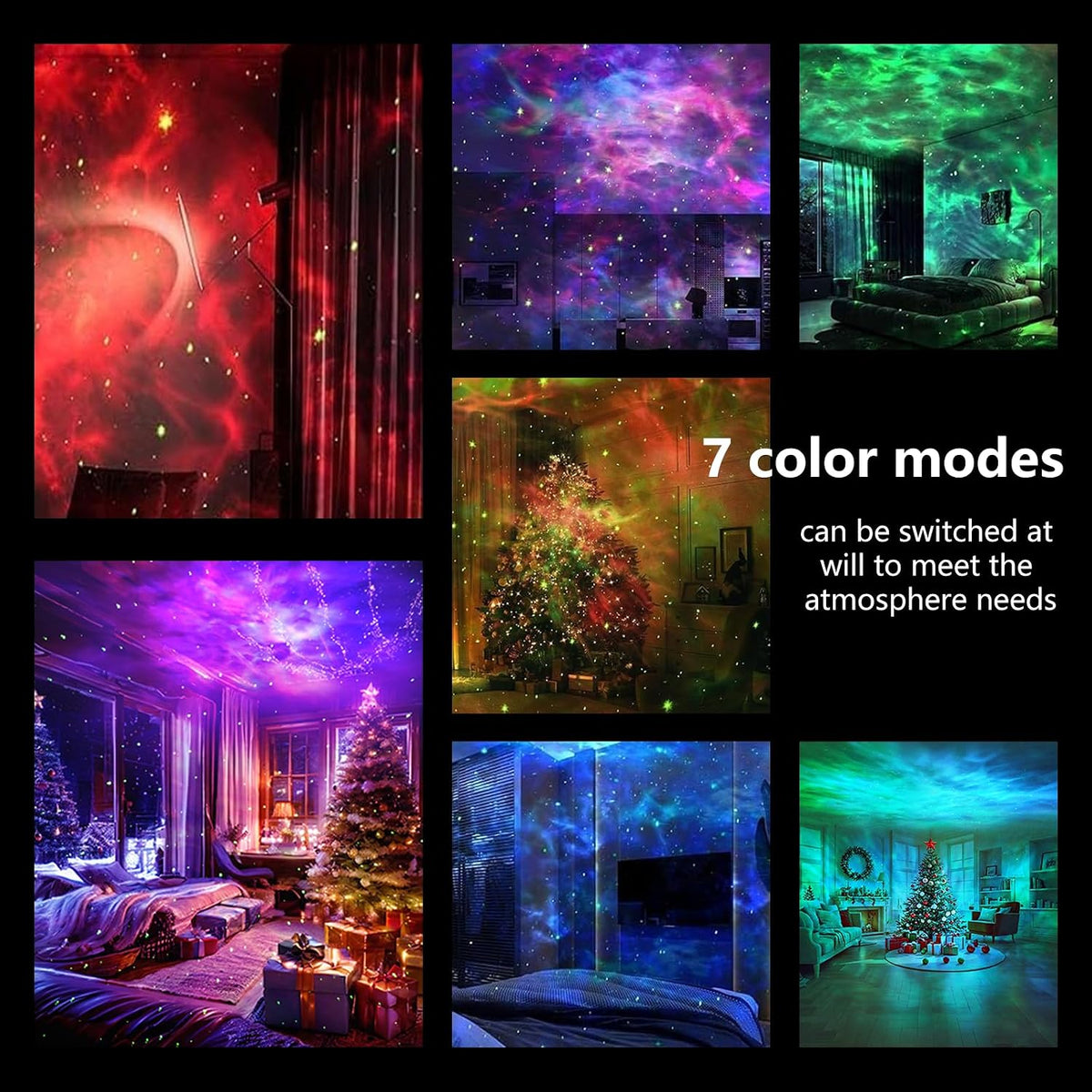 Galaxy Projector for Bedroom, 8 Colors Northern Lights Projector, Robot Astronaut Star Projector with Remote Control, Nebula Ceiling Night Light for Kids Room Decor