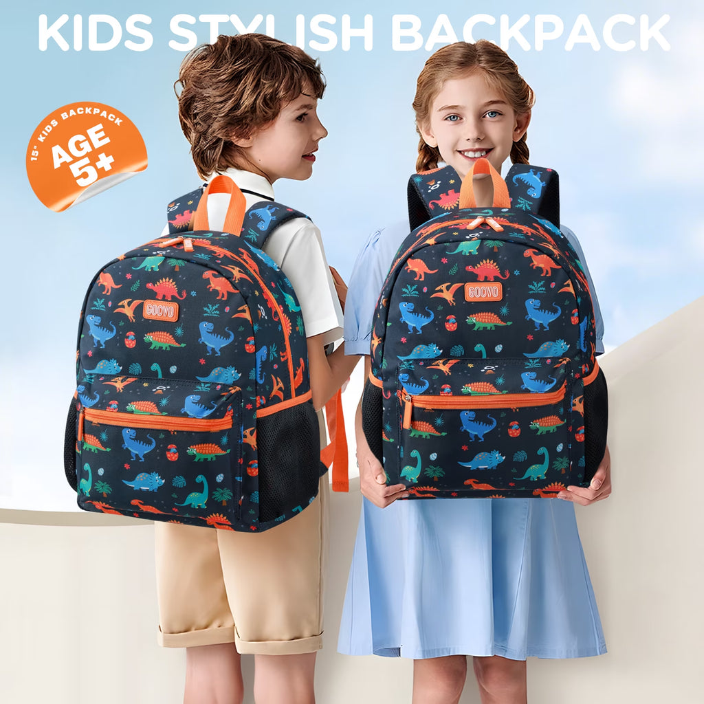 Kids Backpack for Boys, Dinosaur Waterproof Toddler Bookbag for Kids School Backpacks