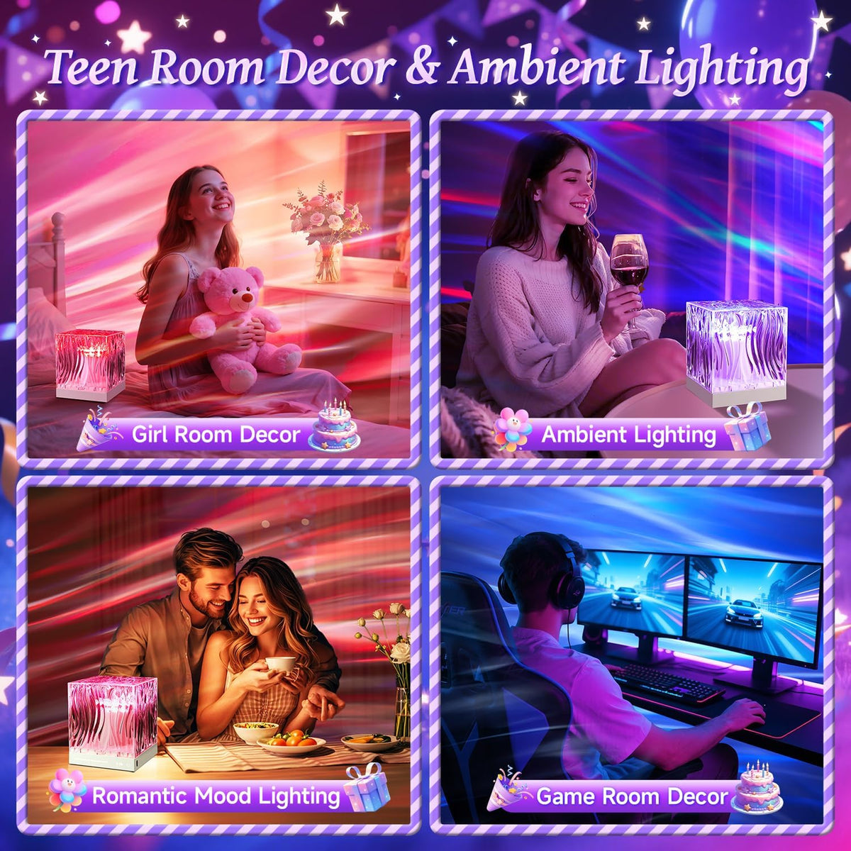 Galaxy Projector Night Light Projector, 18-Color Ocean Havie Lamp Gift Box | Remote, 10 Brightness&Dimmable, Teen Boys Girls Birthday Gifts, Relaxing&Calming, Mood&Ambient Lighting, 1&8 Hr Timer, Decor