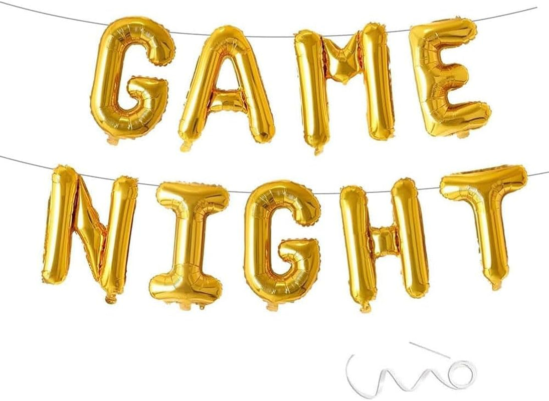 Game Night Balloon Banner,Party Backdrop Photography for Game on Birthday Party Decor Sleepover Slumber Prom Gaming Party Cake Table Decor