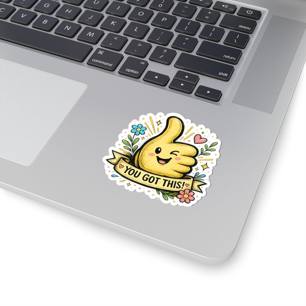 You Got This Thumbs-Up Sticker — Motivational Kiss-Cut Laptop & Water Bottle Decal