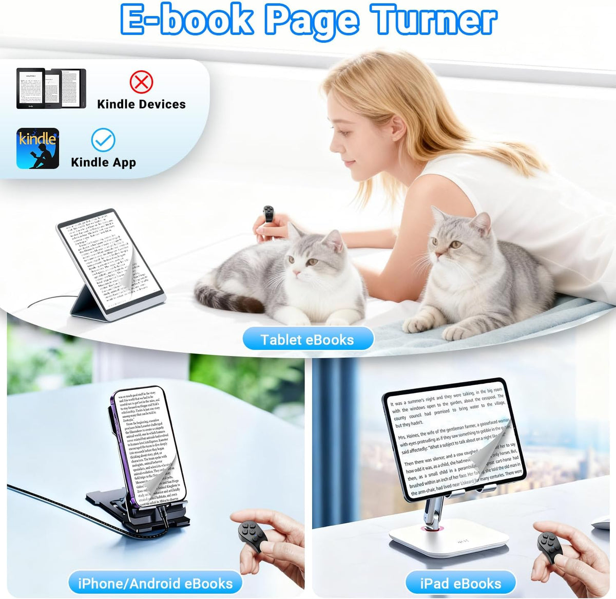Tiktok Scrolling Ring Remote Control, Page Turner for Ipad Iphone Tablets | Wireless Camera Remote, Bluetooth Scrolling Ring for Tiktok Youtube Instagram Ios Android, Ergonomic Flexible Ring (Black)