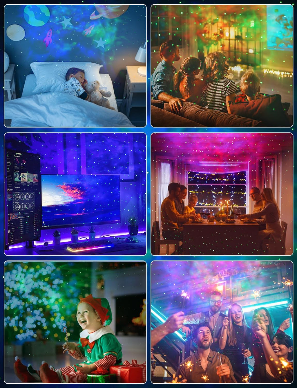 Astronaut Galaxy Projector, 3 in 1 Star Projector with Remote and Timer, 33 Light Effects, 3.5 Inch Moon Lamp LED Night Light for Kids Room, Home Decor, Gifts for Girls Boys Kids Teens Birthdays