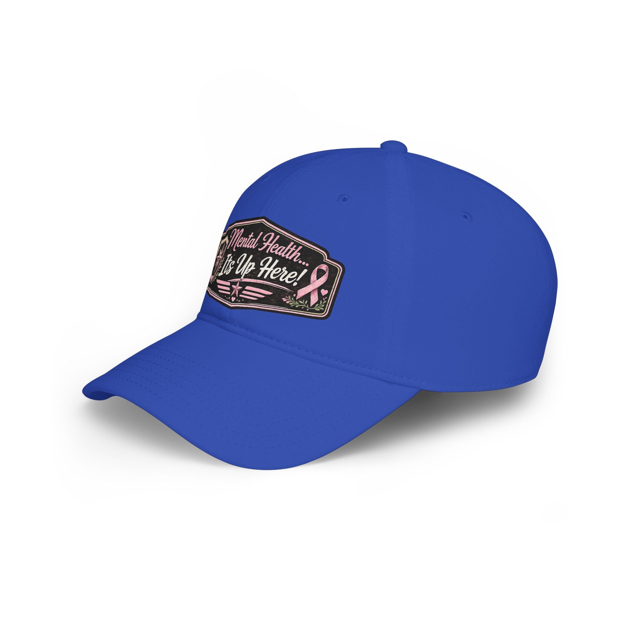 Mental Health It's Up Here Cap — Pink Ribbon Awareness Baseball Hat