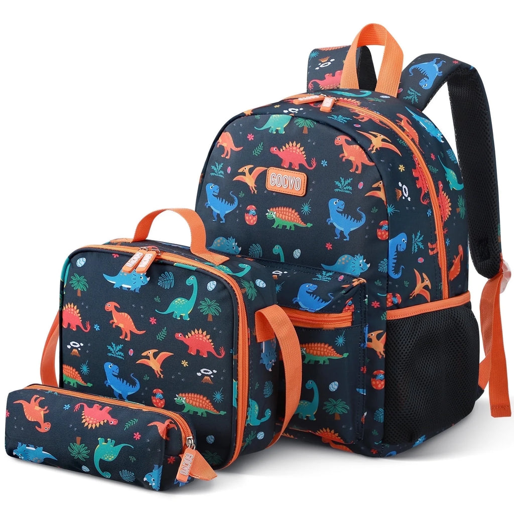 Kids Backpack for Boys, Dinosaur Waterproof Toddler Bookbag for Kids School Backpacks