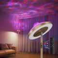 3-In-1 Floor Lamp, RGB Aurora & Galaxy Star Projector, 69", Gold | Magnetic Remote & Touch, 1400 Lm, 3000K–6000K Tunable White, 10%–100% Dimmable, 1 Hr Timer for Bedrooms, Kids' Rooms & Gaming