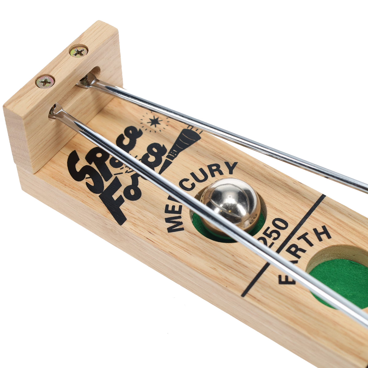 Shoot the Moon, Solid Natural Wood Rolling Ball Game for Family Game Night, 18 Inches