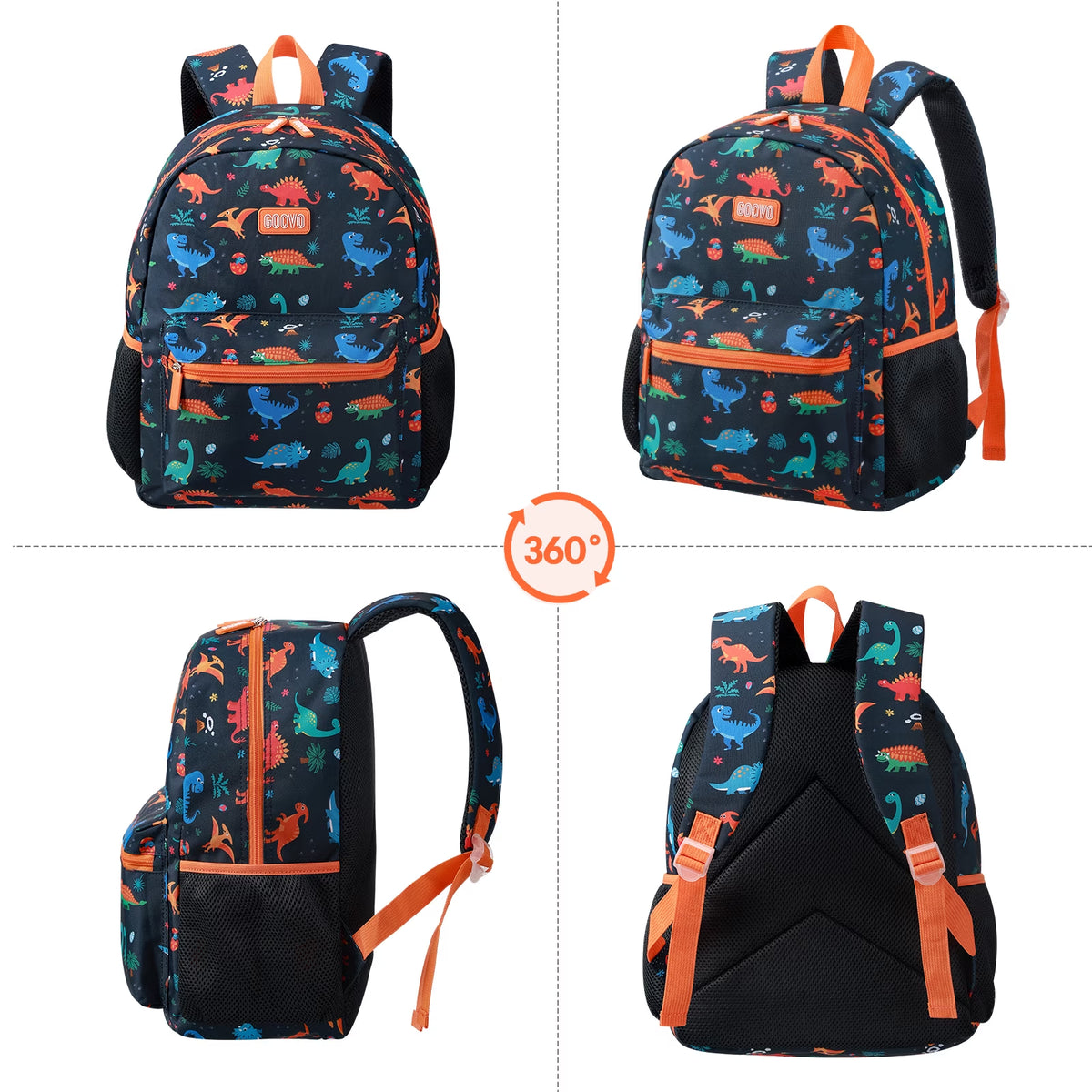 Kids Backpack for Boys, Dinosaur Waterproof Toddler Bookbag for Kids School Backpacks