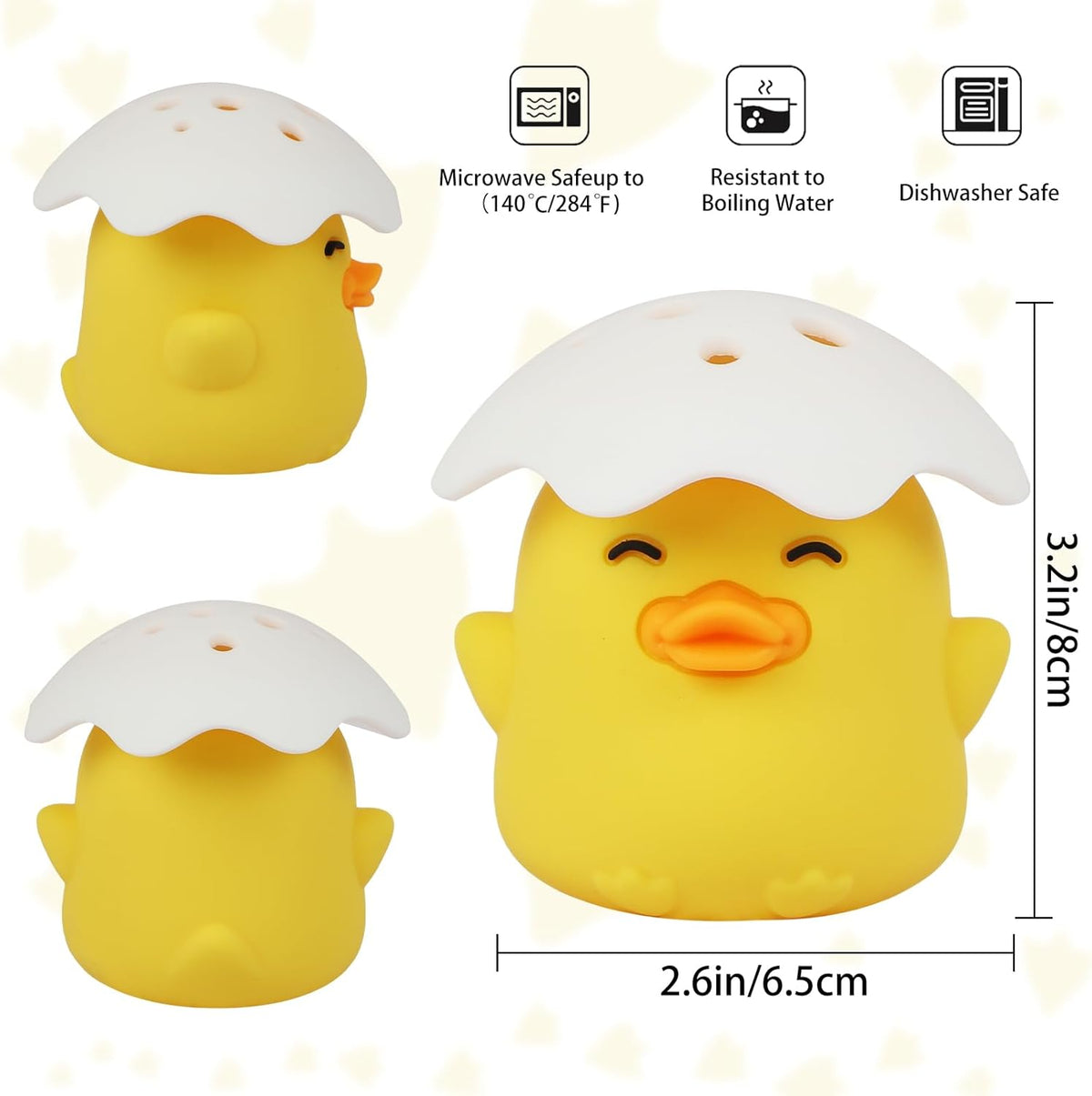 Microwave Steam Cleaner, Duck Microwave Cleaner for Inside, Yellow | Just Add Vinegar and Water, Cut Cleaning Time by Half, Kitchen Gifts Accessories Gadgets