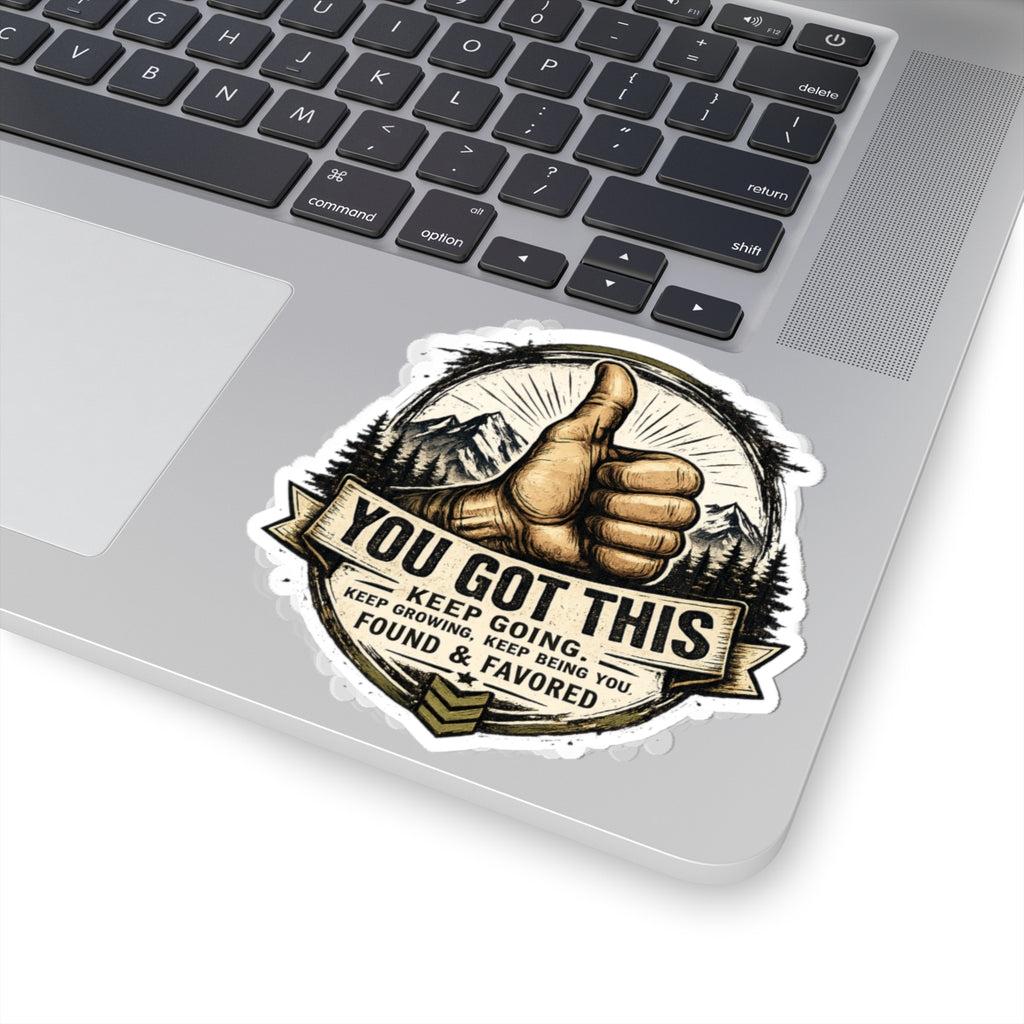 You Got This Thumbs-Up Sticker — Motivational Kiss-Cut Vinyl Decal for Laptops, Water Bottles & Journals