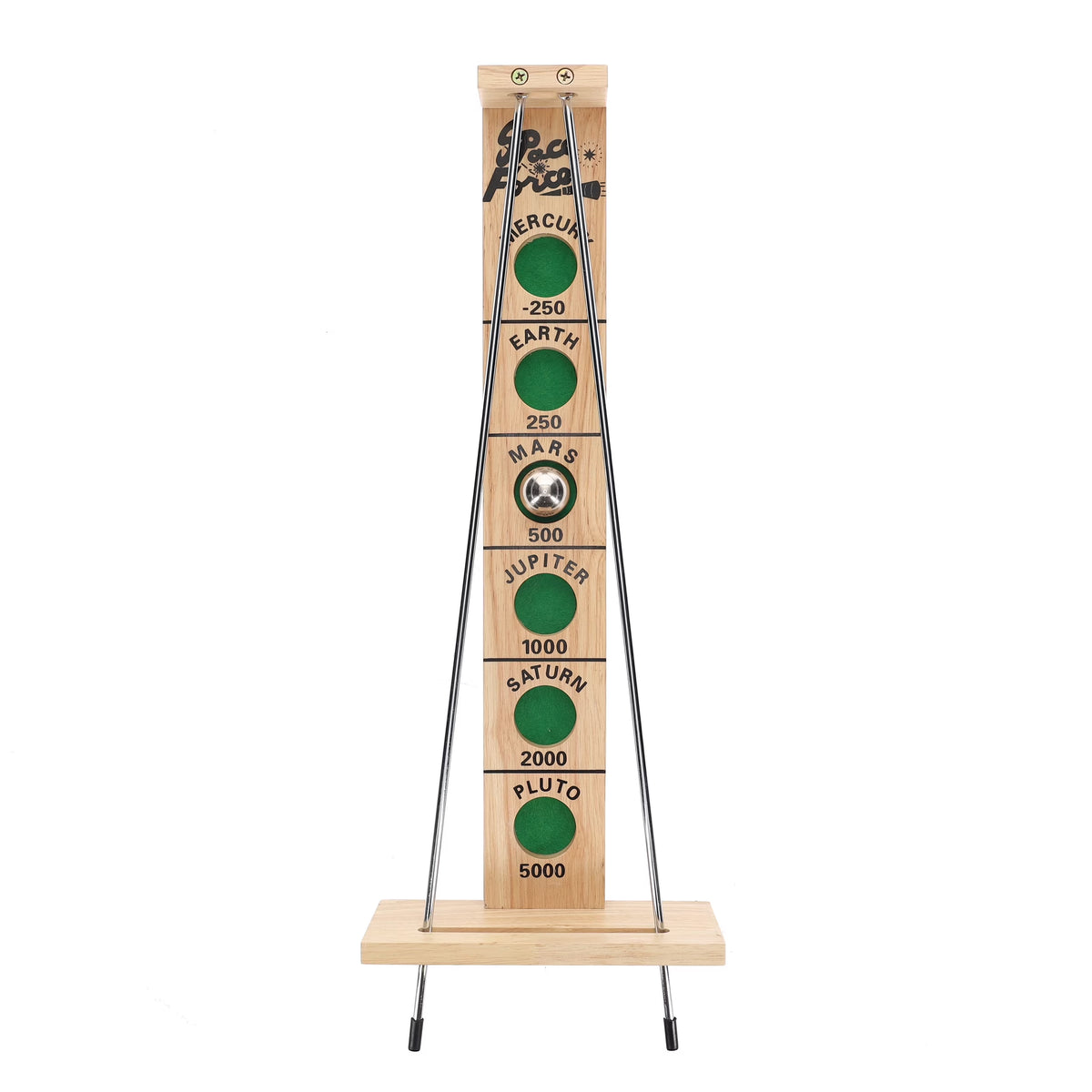 Shoot the Moon, Solid Natural Wood Rolling Ball Game for Family Game Night, 18 Inches