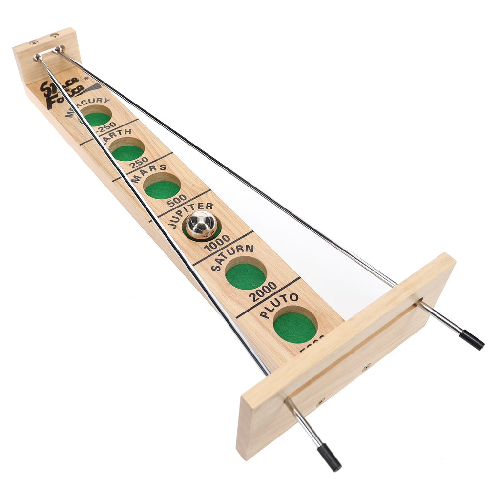 Shoot the Moon, Solid Natural Wood Rolling Ball Game for Family Game Night, 18 Inches
