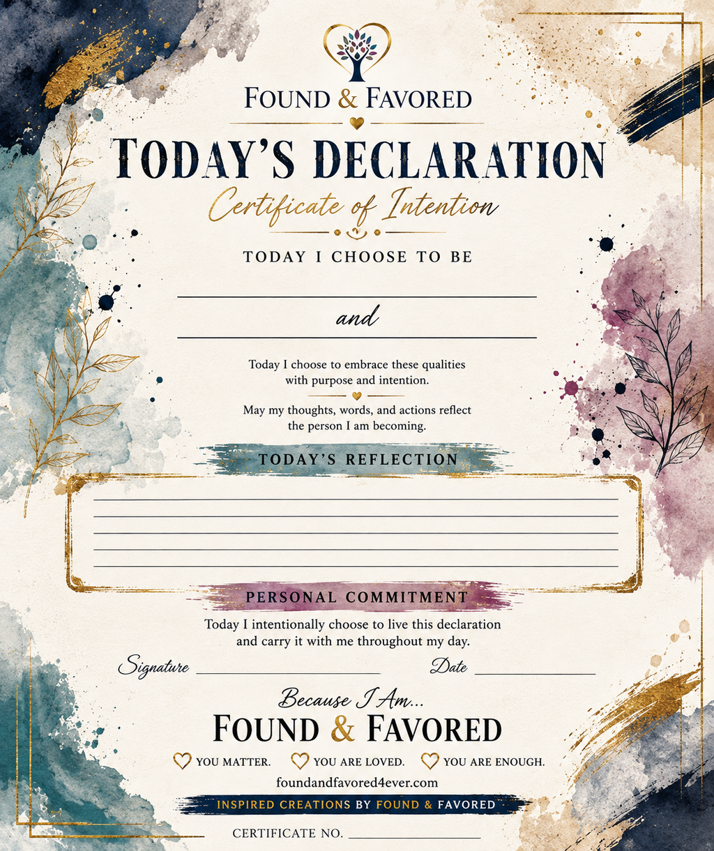 🌿 Today's Declaration Certificate