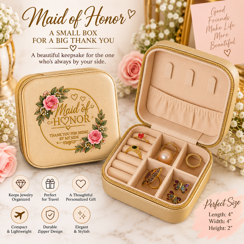 Maid of Honor Jewelry Box | Personalized Wedding Party Gift – Found And ...