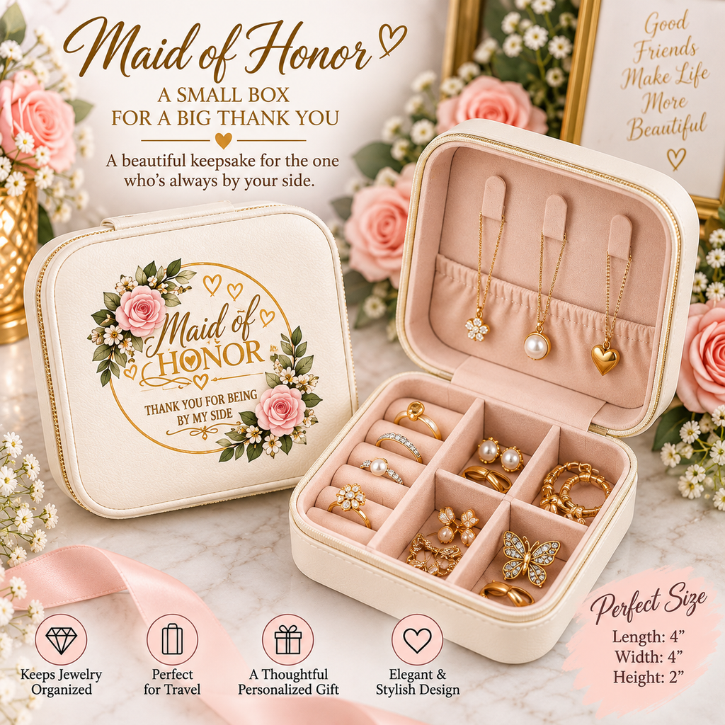 Maid of Honor Jewelry Box | Personalized Wedding Party Gift – Found And ...