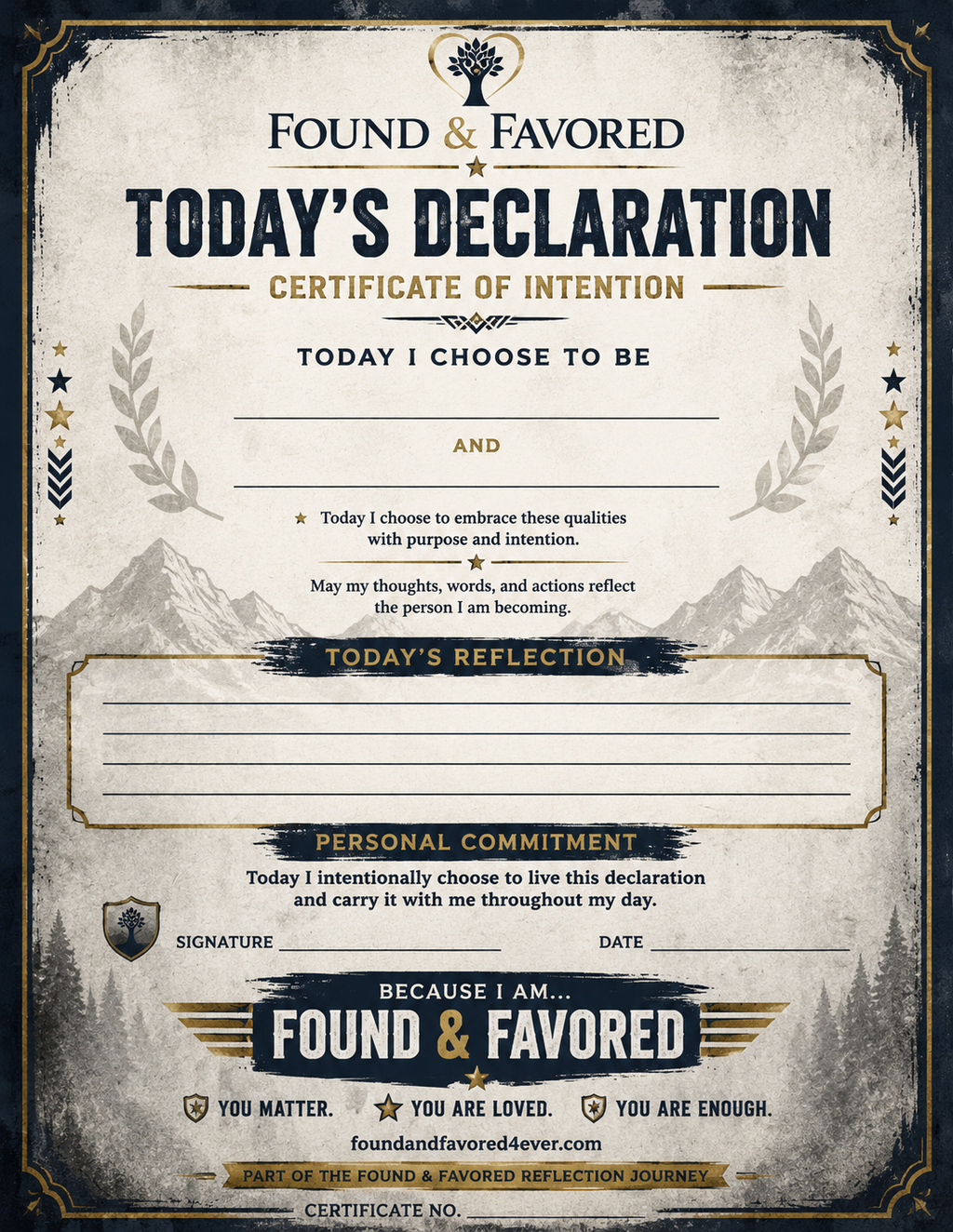 🌿 Today's Declaration Certificate