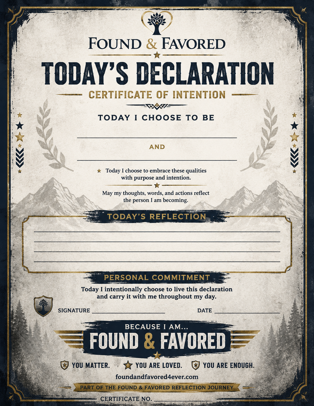 🌿 Today's Declaration Certificate